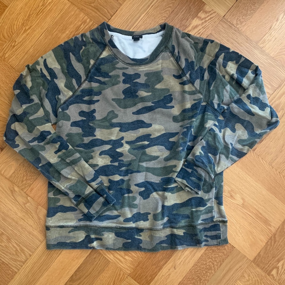 J.CREW Camo Crewneck